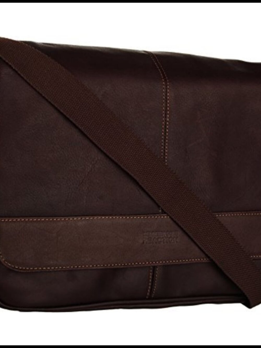 Full-Grain Colombian Leather Slim Messenger Bag Laptop Travel